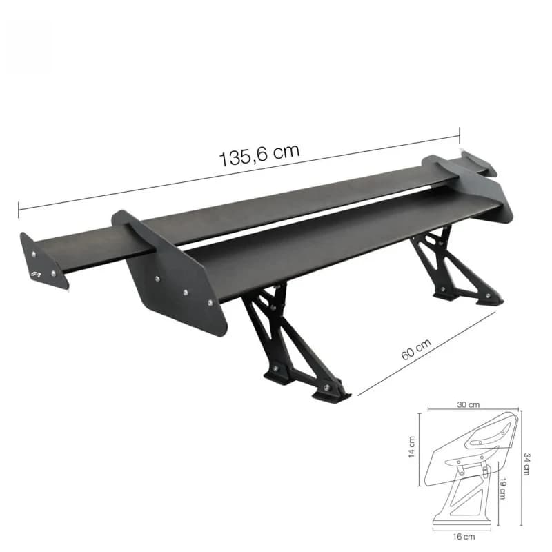 Black Double Wing Car Spoiler Elegant and Durable Trunk Spoiler