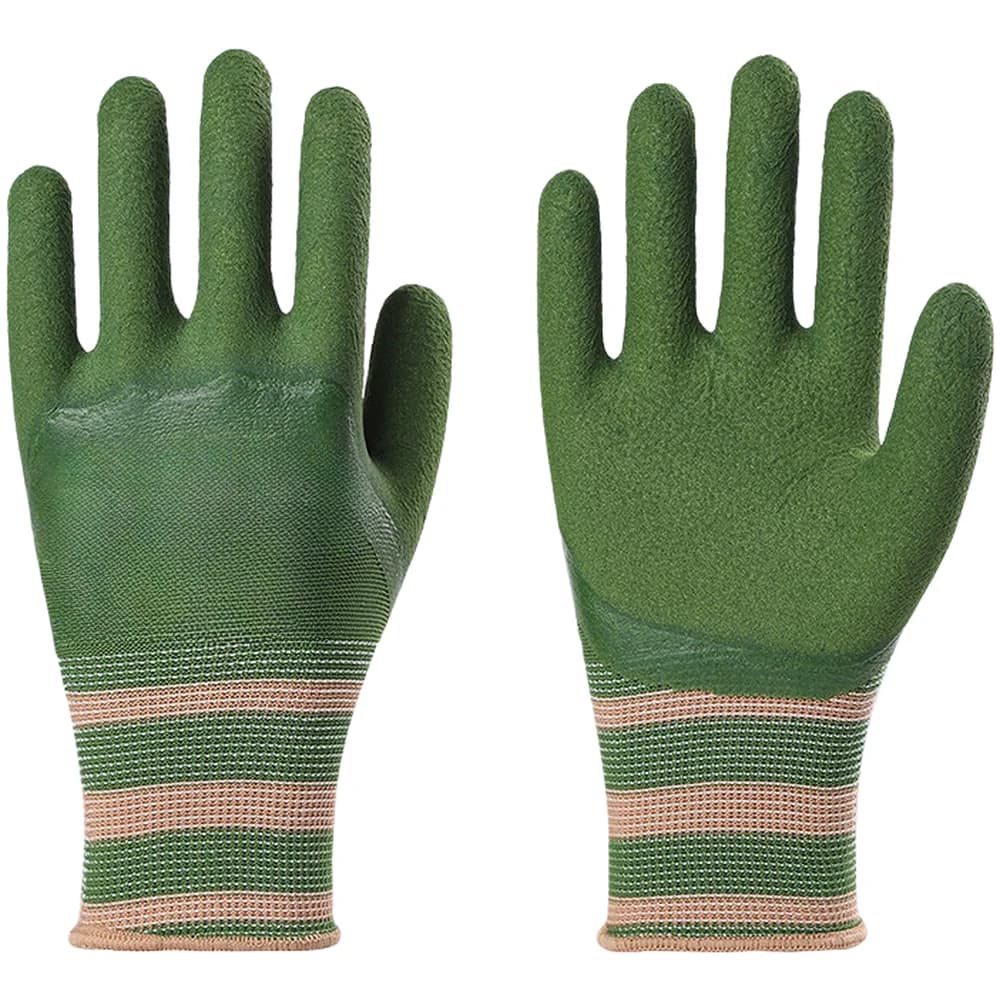 Rubber Foam Palm Gloves with Stretch Knit Back for Construction Safety and Multi Purpose Use in Labor Intensive Jobs