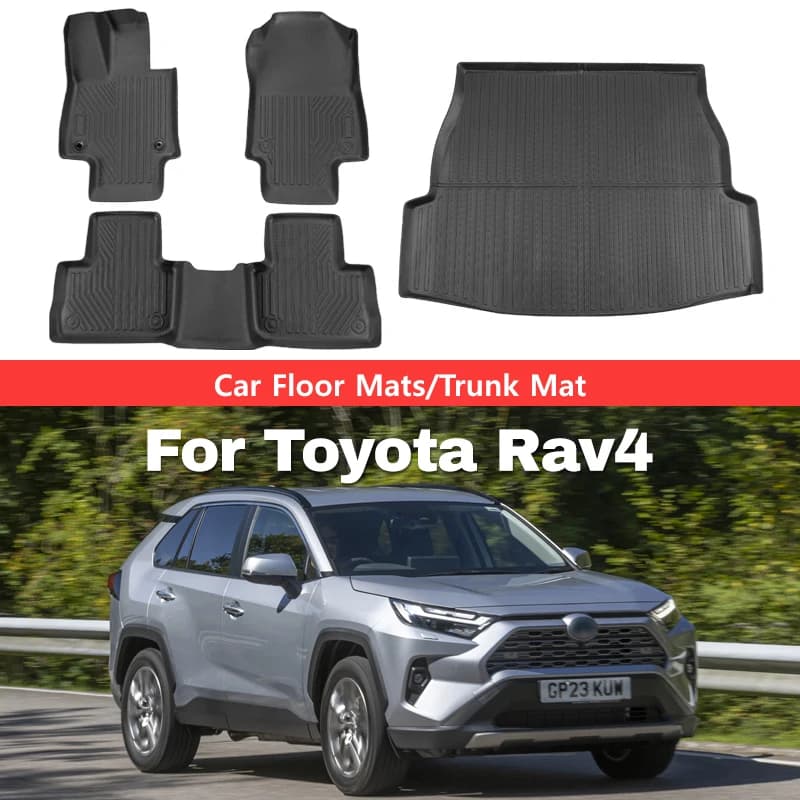 Car Floor Mats for Toyota Rav4 2013-2025 All-weather Waterproof Protection Dustproof TPE Material Liner Interior Accessories