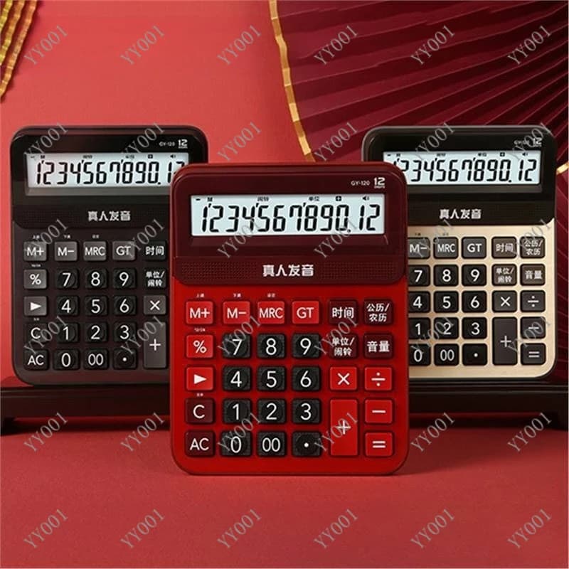 Voice Calculator Large Display Electronic Calculator Multifunctional for Office Business Daily Use