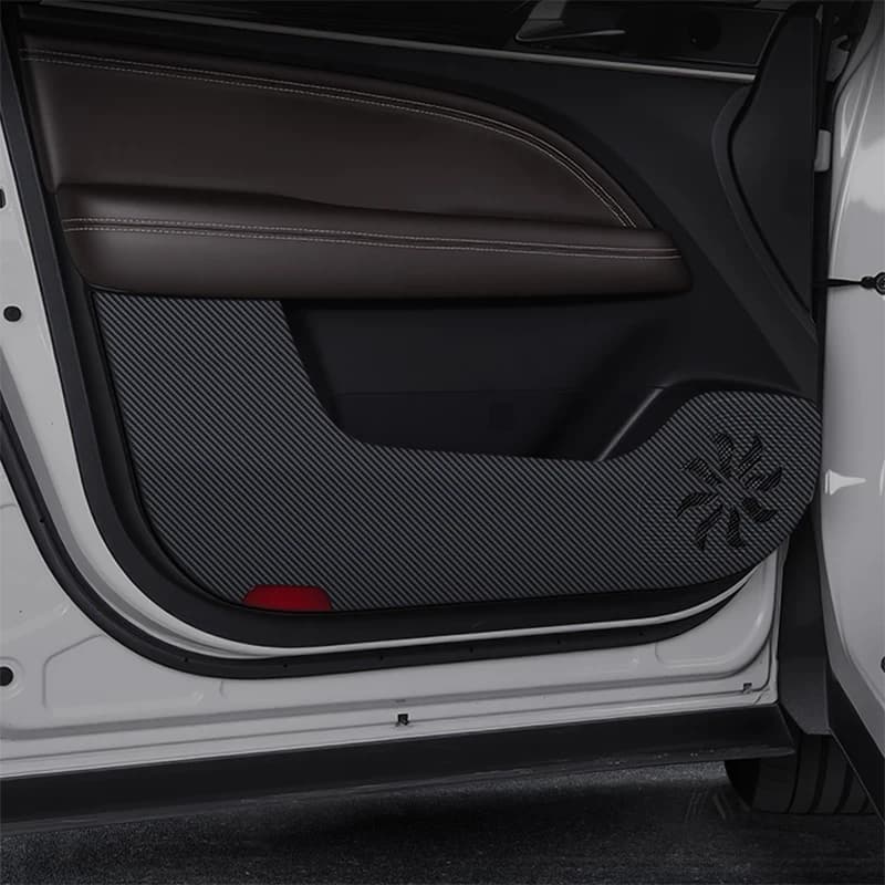 For Trumpchi GAC GS5 Dodge Journey 2020-2026 Car Door Anti Kick Pad Carbon Fiber Leather Texture Anti Dirt Protective Sticker