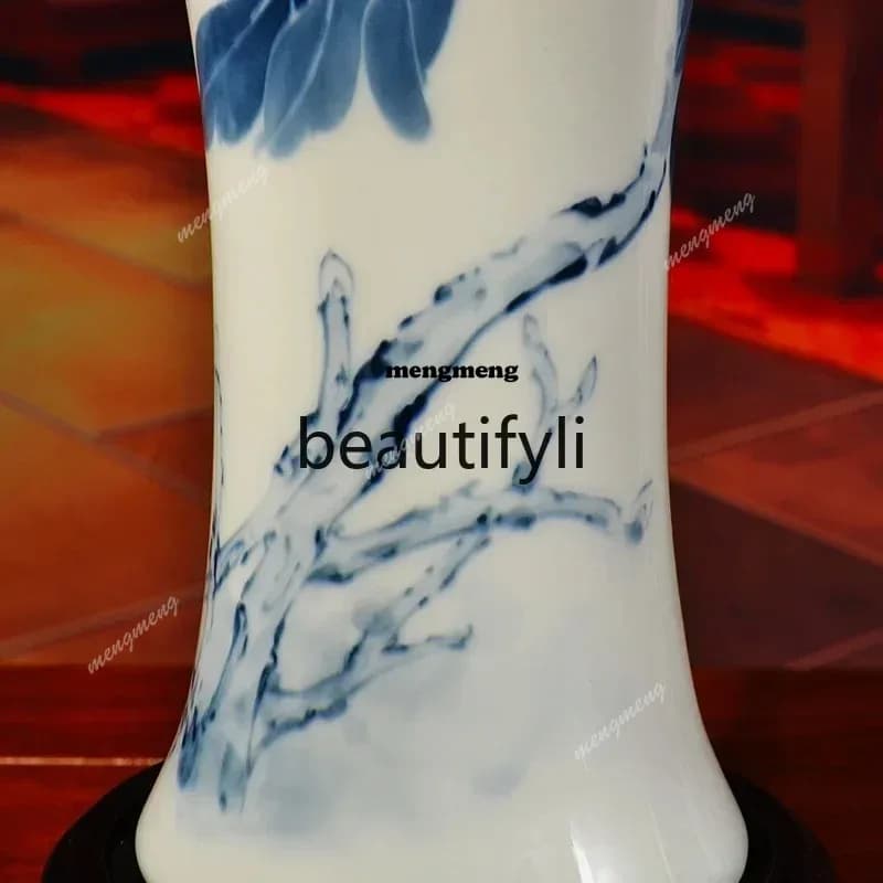Ceramic hand-painted vase ornament Chinese living room TV cabinet Bogu frame ornament  N