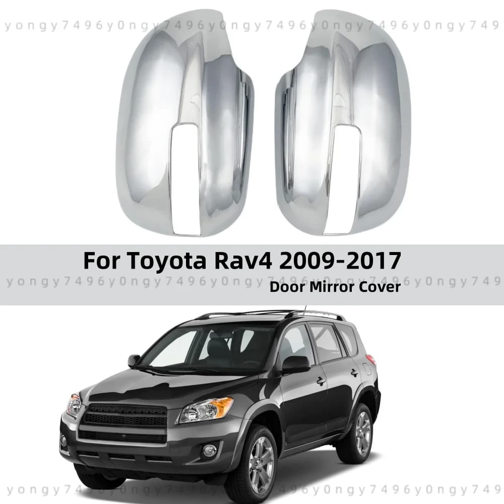 Car Rearview Chrome-Plated Accessories Decoration For Toyota Rav4 Rush 2009 2010 - 2013 With Holes Side Door Mirror Covers Trim
