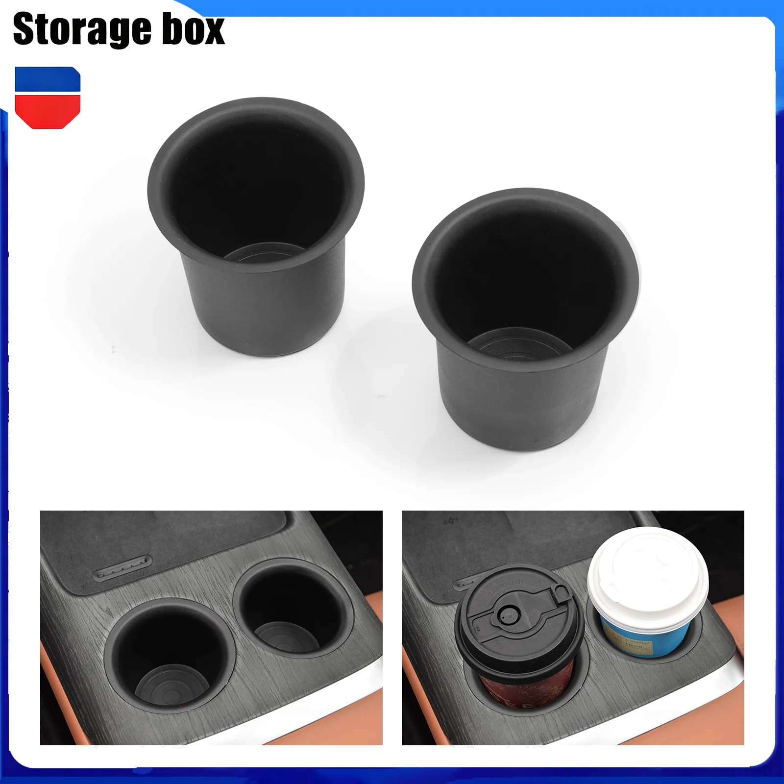 Cup Holder Storage Box TPE Shock Absorbing Central Armrest Cup Tray Tidying For Changan CS75 PLUS 2024 2025
