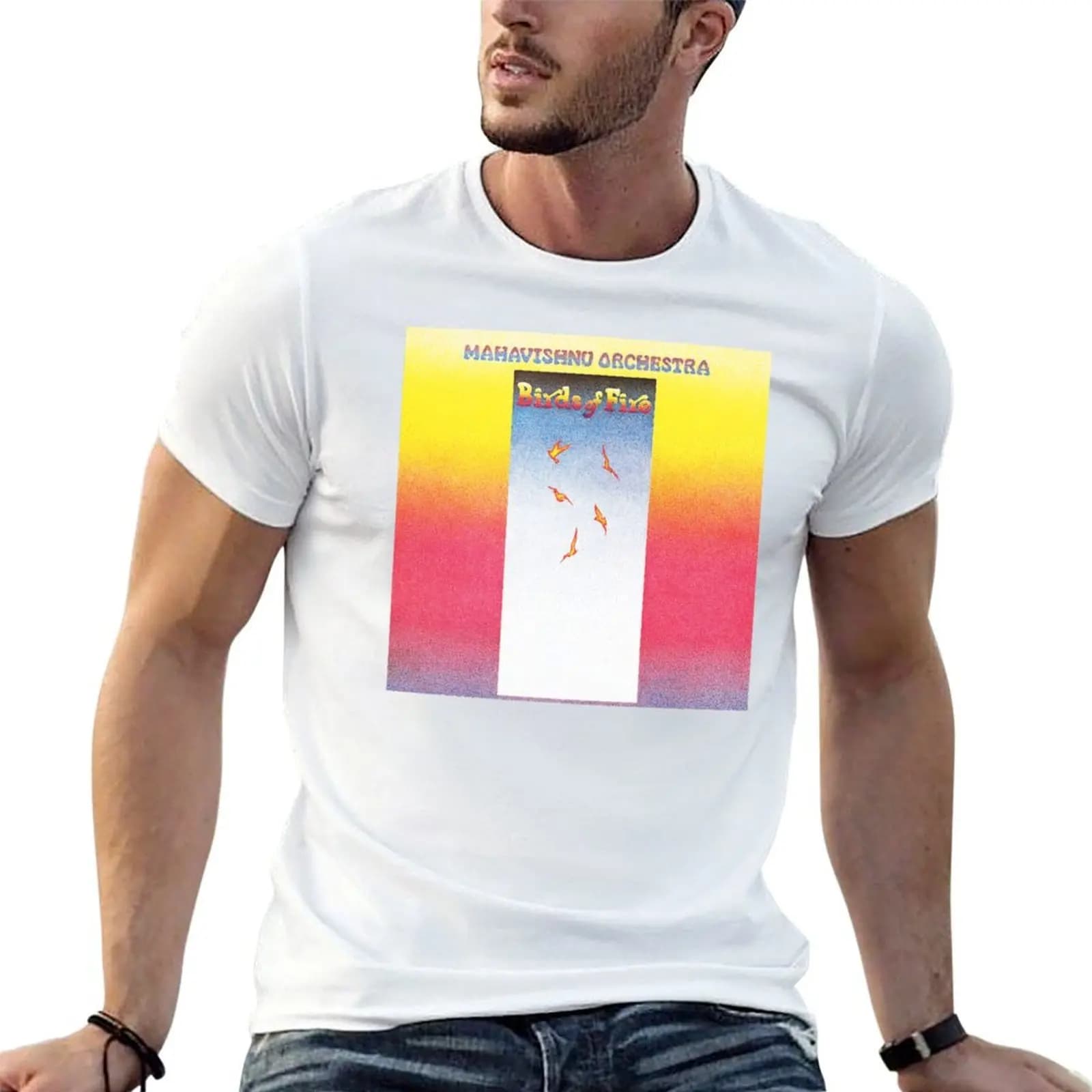 Mahavishnu Orchestra Birds Of Fire Album Cover T-Shirt blacks vintage graphic tee t shirts for men graphic