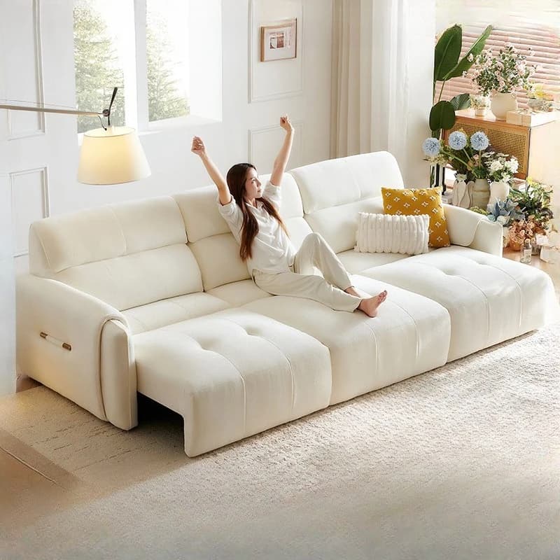 Full Size Armrest Electric Sofa Beige Luxury Sleeper Lounges Recliner Chair Oversized Modern Indoor Woonkamerbanken Furniture