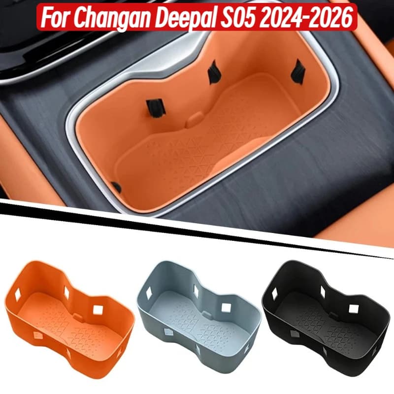 For Changan Deepal S05 Car Central Control Wireless Charging Silicone Pad Central Storage Dustproof Mat Organizer Acccessories