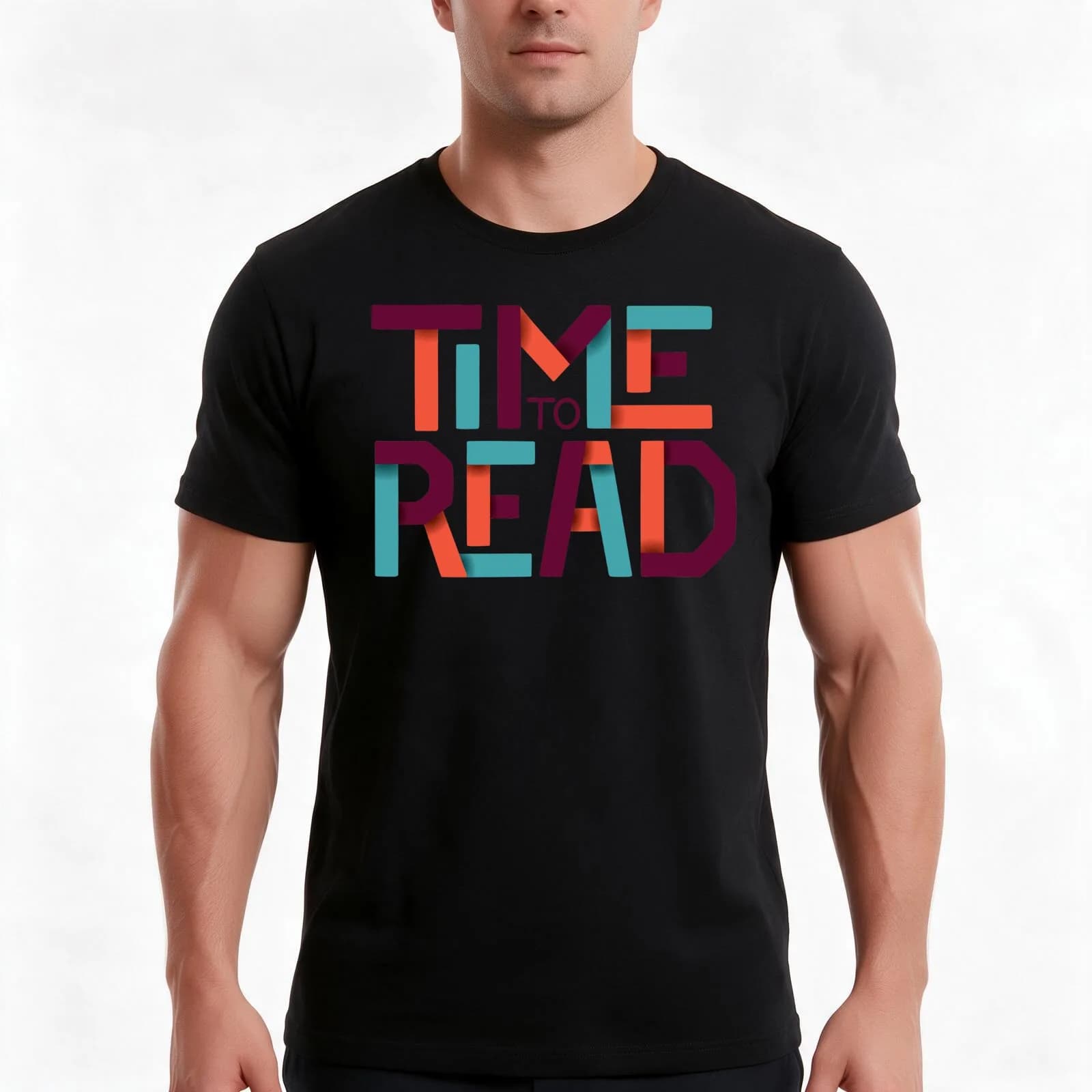 Time to Read T-Shirt, Summer Casual Cotton Tee, Oversized Streetwear Tops, Vintage Graphic Print, Loose Fit Short Sleeve