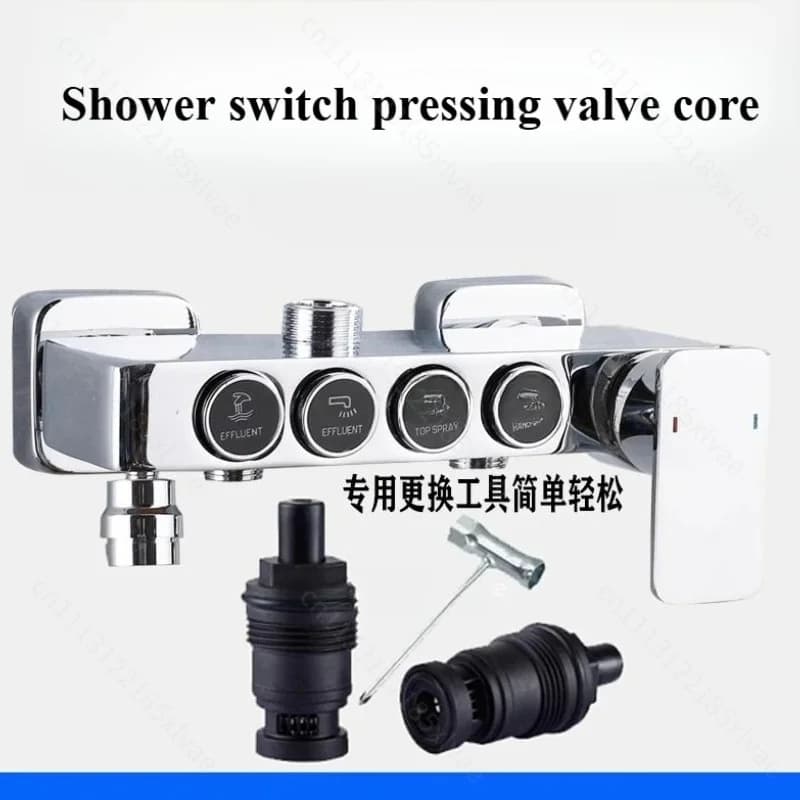 Suitable for Button Spool for Rain Shower Faucet Touch Switch Leaking Bounce Button Press Valve Faucet Replace Part Accessories