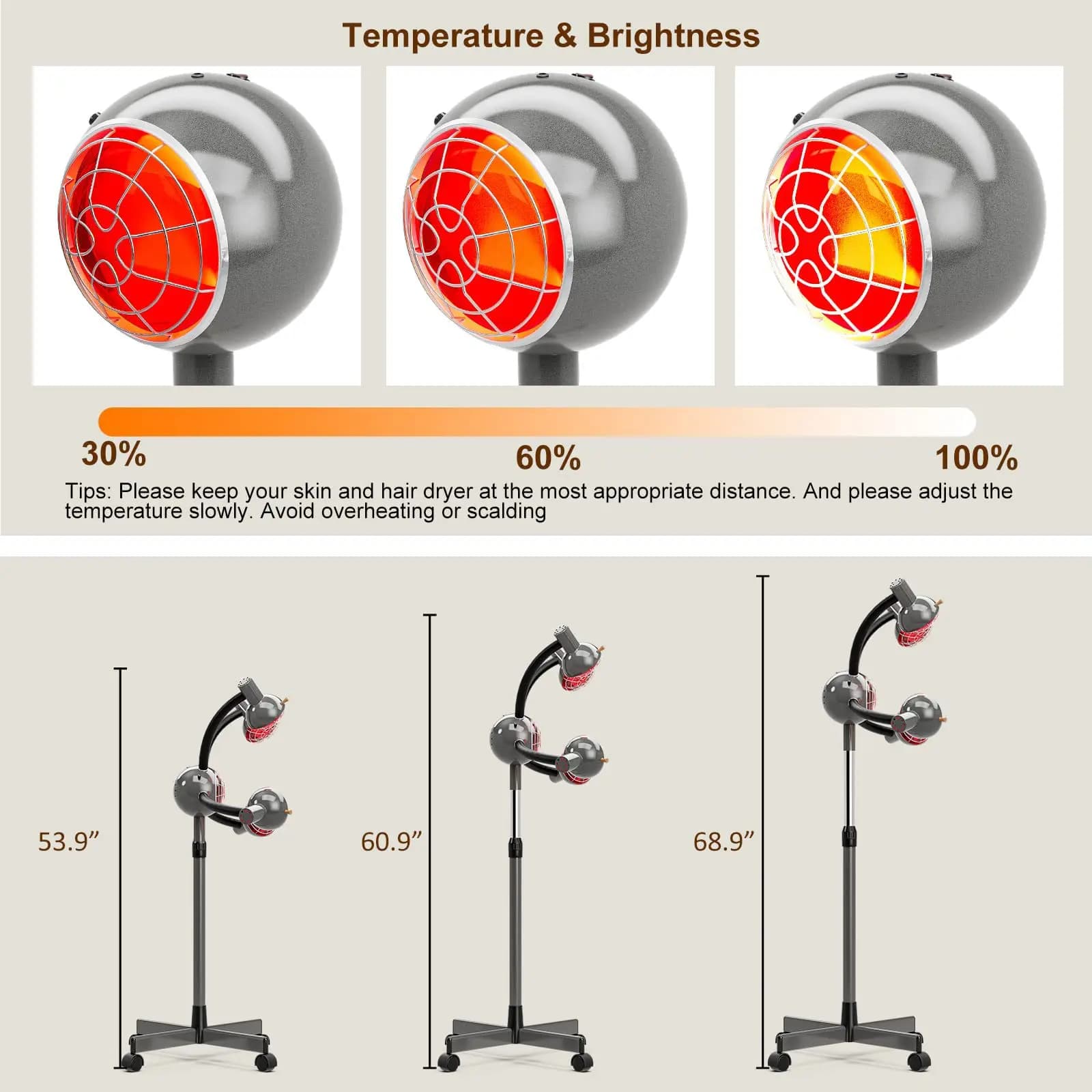 Drying salon five head baking lamp beauty infrared heating lamp hair dryer