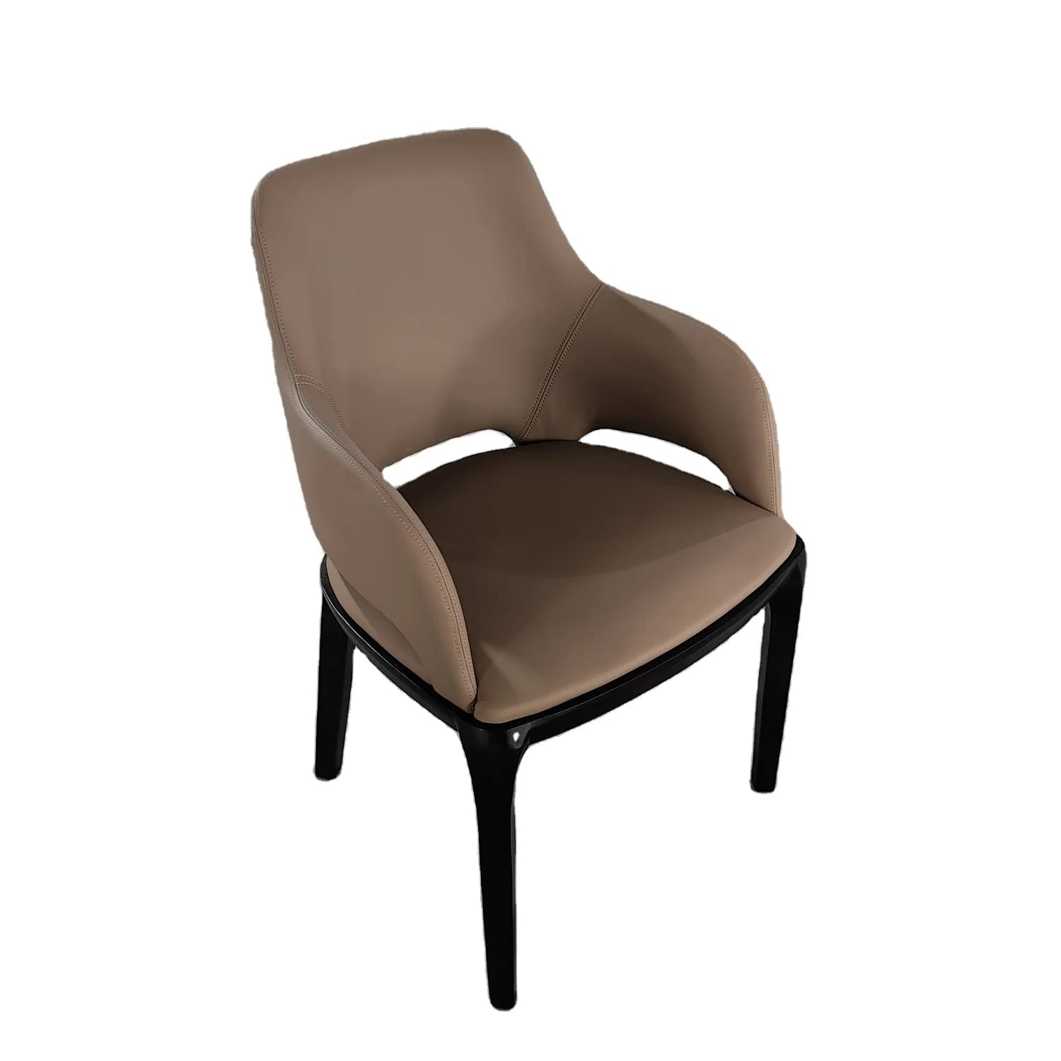 #Modern Minimalist Solid Wood Wooden Dining Chair Leather Cushion Restaurant Coffee Shop Dinning Chairs Furniture