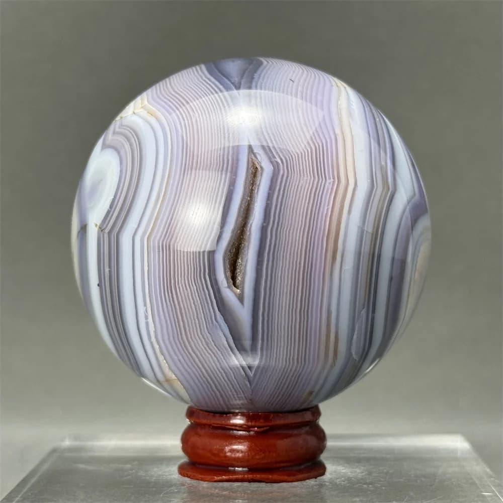 Natural Blue Striped Agate Ball Spiritual Healing Meditation Chakra Witchcraft Sacrifice Energy Home Decor