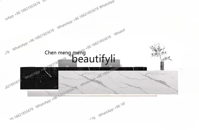 A182 C Customized slate marble company front desk office hotel high-end clubhouse front desk checkout page artificial stone bar