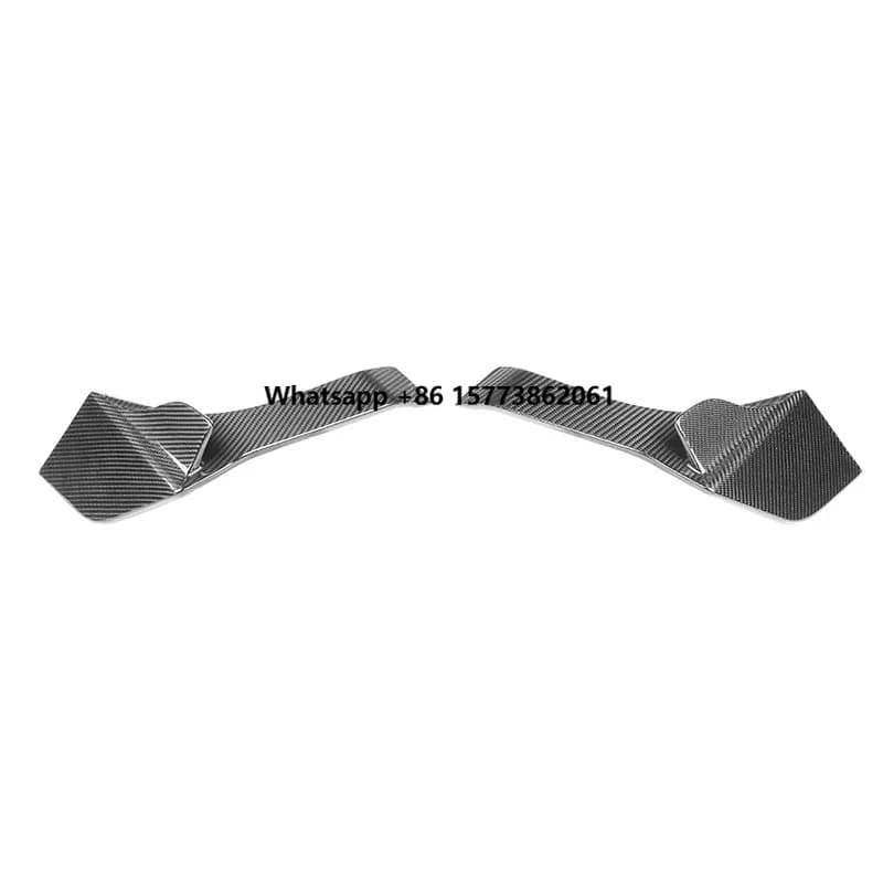 High Quality PT Style Dry Carbon Fiber Car Parts Rear Bumper Rear Canards for  F8 Carbon Canards