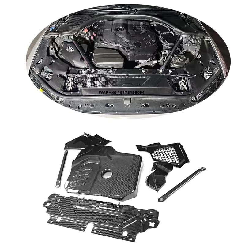 G20 G22 Dry Carbon Fiber Engine Cover Trim for G20 G23 G26 Engine Compartment Decoration