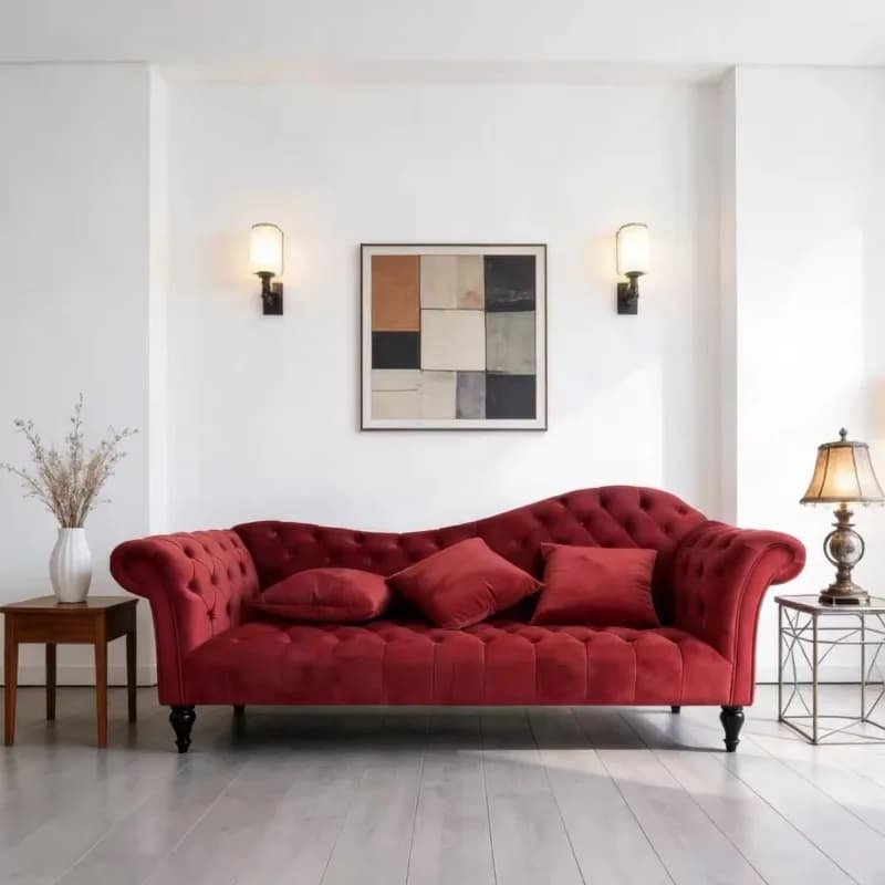 Factory direct sales, French cream chaise longue sofa, Italian design fabric beauty sofa