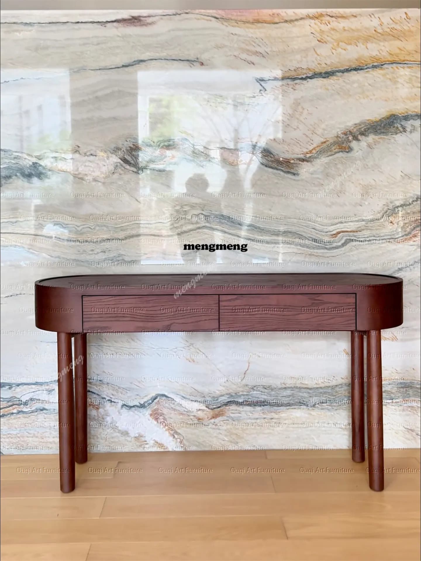 French retro style solid wood home wall entrance table designer with drawers entrance table