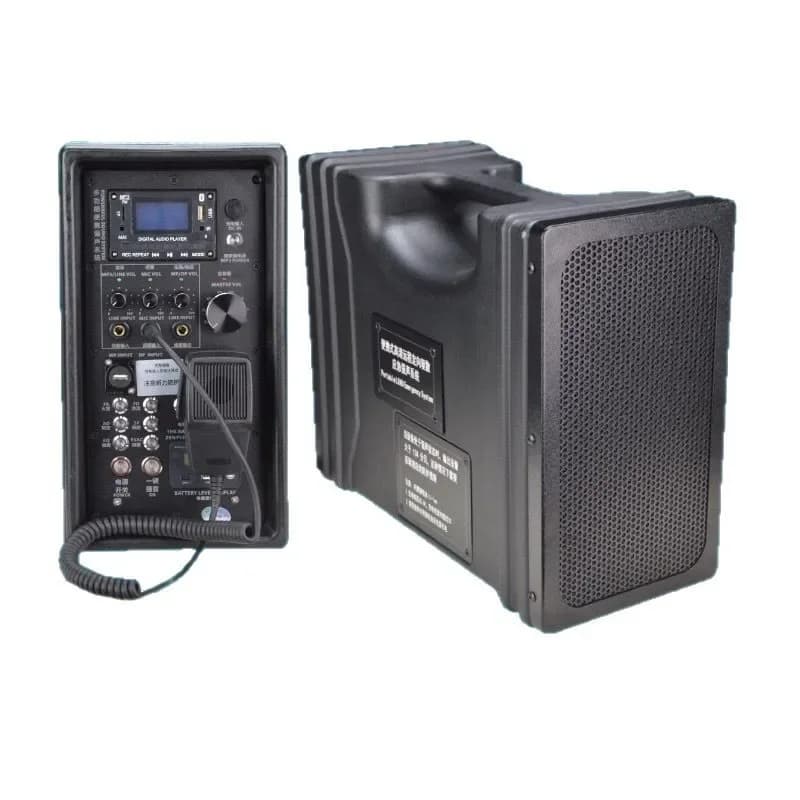 Portable strong sound system for remote call airport bird repelling on highways