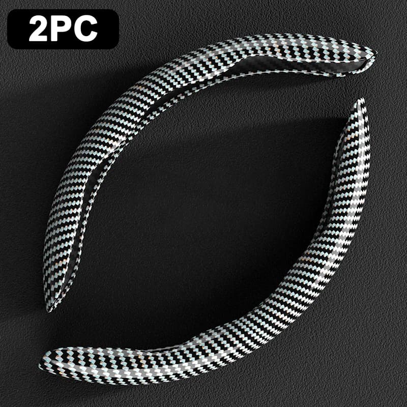 Universal Carbon Fiber Texture Car Steering Wheel Cover Anti-slip Decor Protect Sleeves Cover Laser Pattern Design Accessories