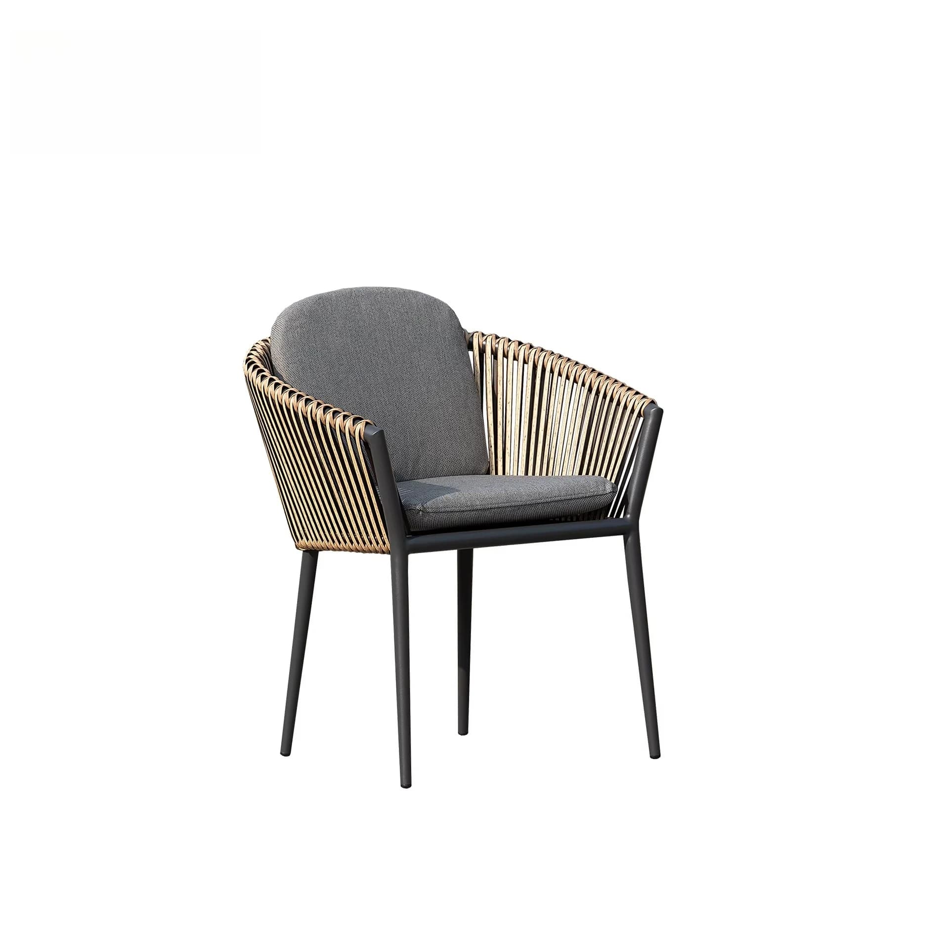 Dining Room Garden Dining Table Set  Modern Luxury Garden Furniture Outdoor Rattan Dining Table and Chair Set