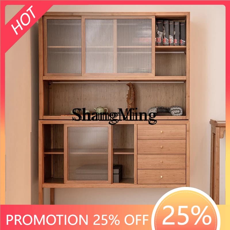 SM new household dining room simple tea cabinet pastoral integrated wall living room storage storage cabinet