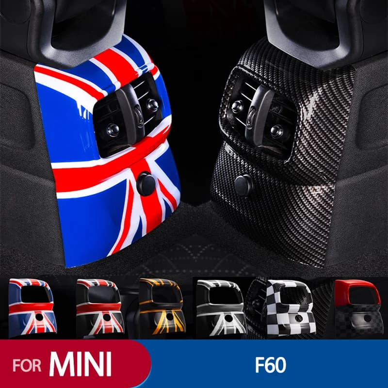 Union Jack Car Seat Rear Air Vent Cover Trim For MINI Cooper F60 Countryman Interior Conditioner Outlet Decorative Accessories