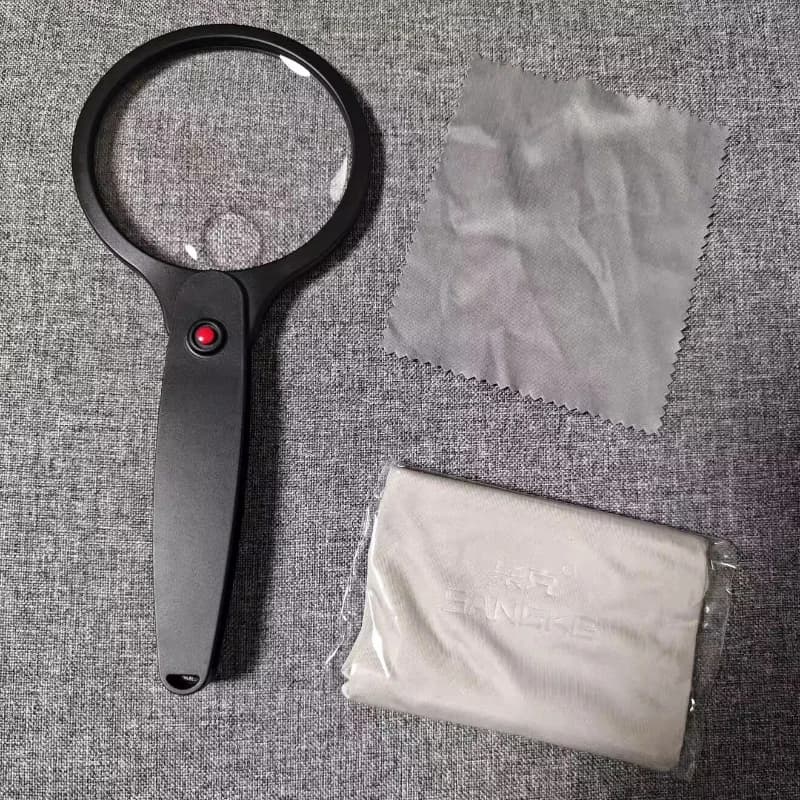 Folding Black White Diameter Ultra-lightweight Handheld High-definition Magnifying Glass Magnifier 3x 6x Loupe