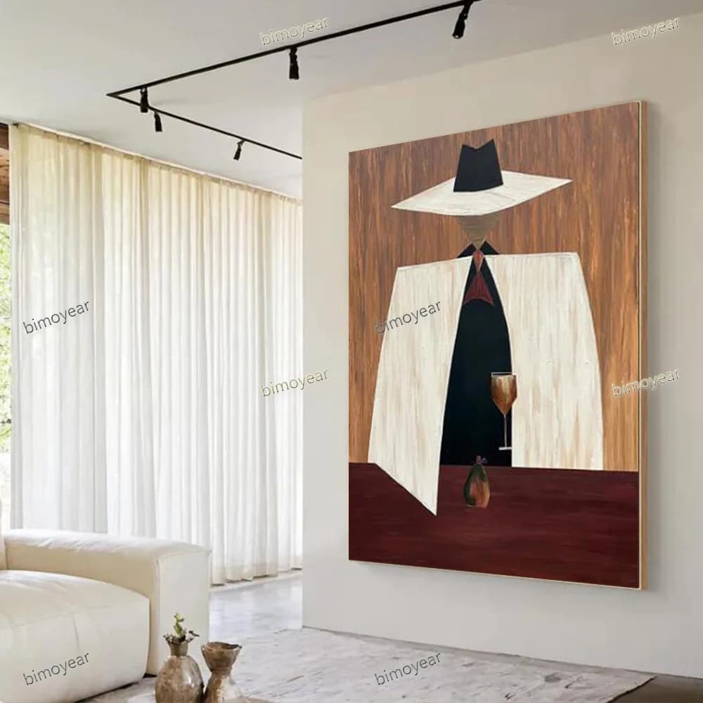 100% Handmade Abstract Oil Painting On Canvas The mage wearing a white cloak Wall Art Picture Decor Home Living Room Mural gift