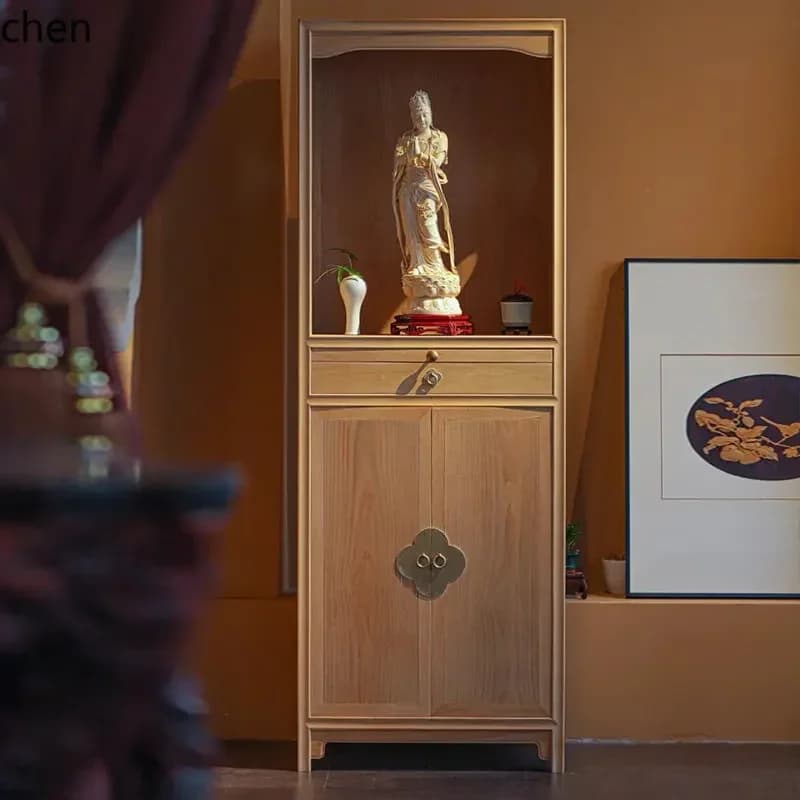 FG6.10 altar cabinet  Buddha Shrine Cabinet Solid Wood Altar Ancestor Buddha God of Wealth Buddha Cabinet