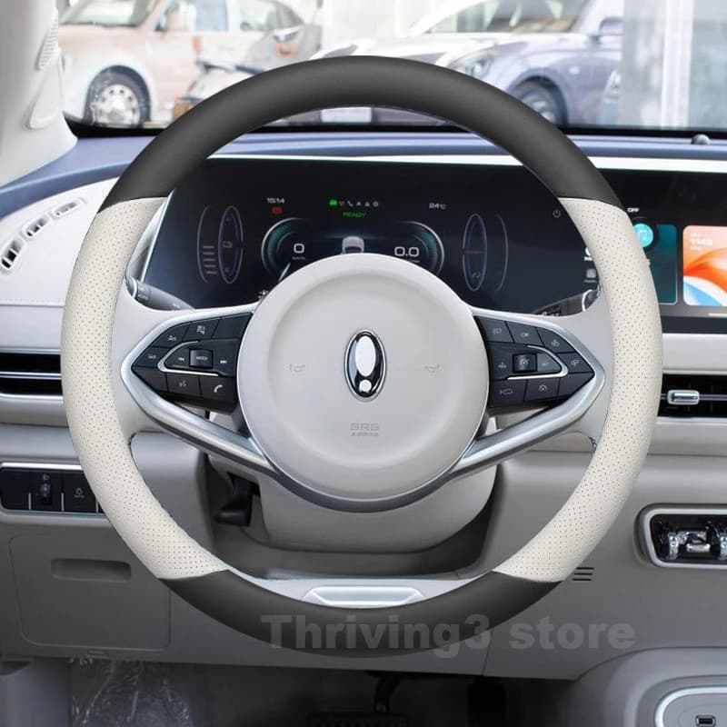 Leather Car Steering Wheel Cover For GWM ORA GOOD CAT 07 03 GT EV 2020-2025 Auto Steering Wheel GWM ORA GOOD CAT Accessories