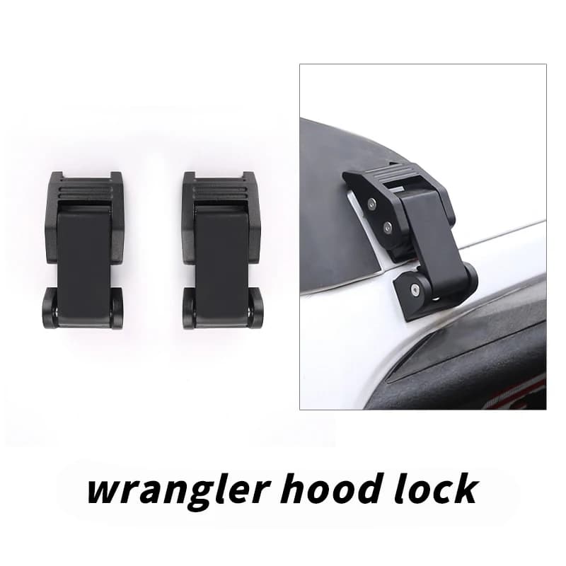 Aluminum alloy engine hood compression locking device and bracket, suitable for Jeep Wrangler JK JL 2007-2025 Gladiator JT