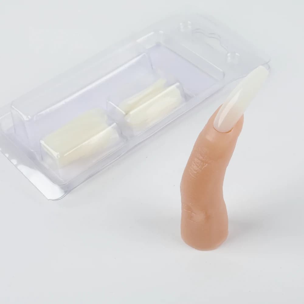 Silicone Flexible Fake Fingers Nail Tips Practice Training Set