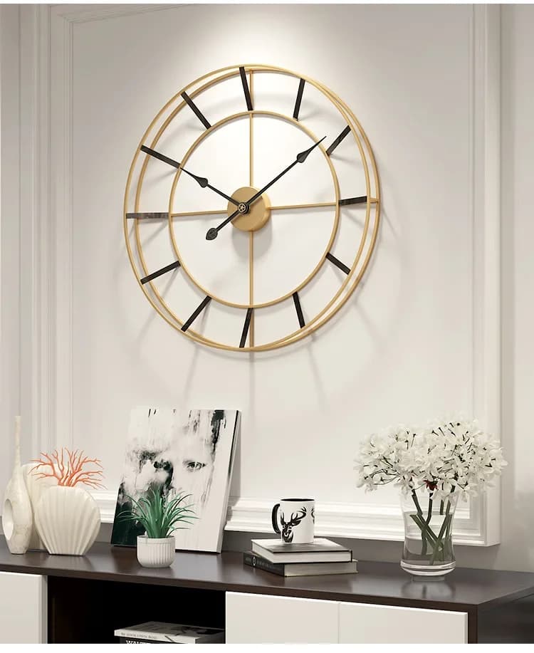 Modern Minimalist Iron Wall Clock 50cm Affordable Luxury Design Silent Decor for Living Room