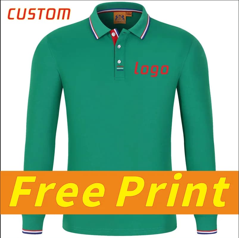 Autumn Long Sleevd POLO Shirt Customized Polo Collar Long Sleevd T-shirt Printed Logo Pattern Personalized Design Workwear Emb