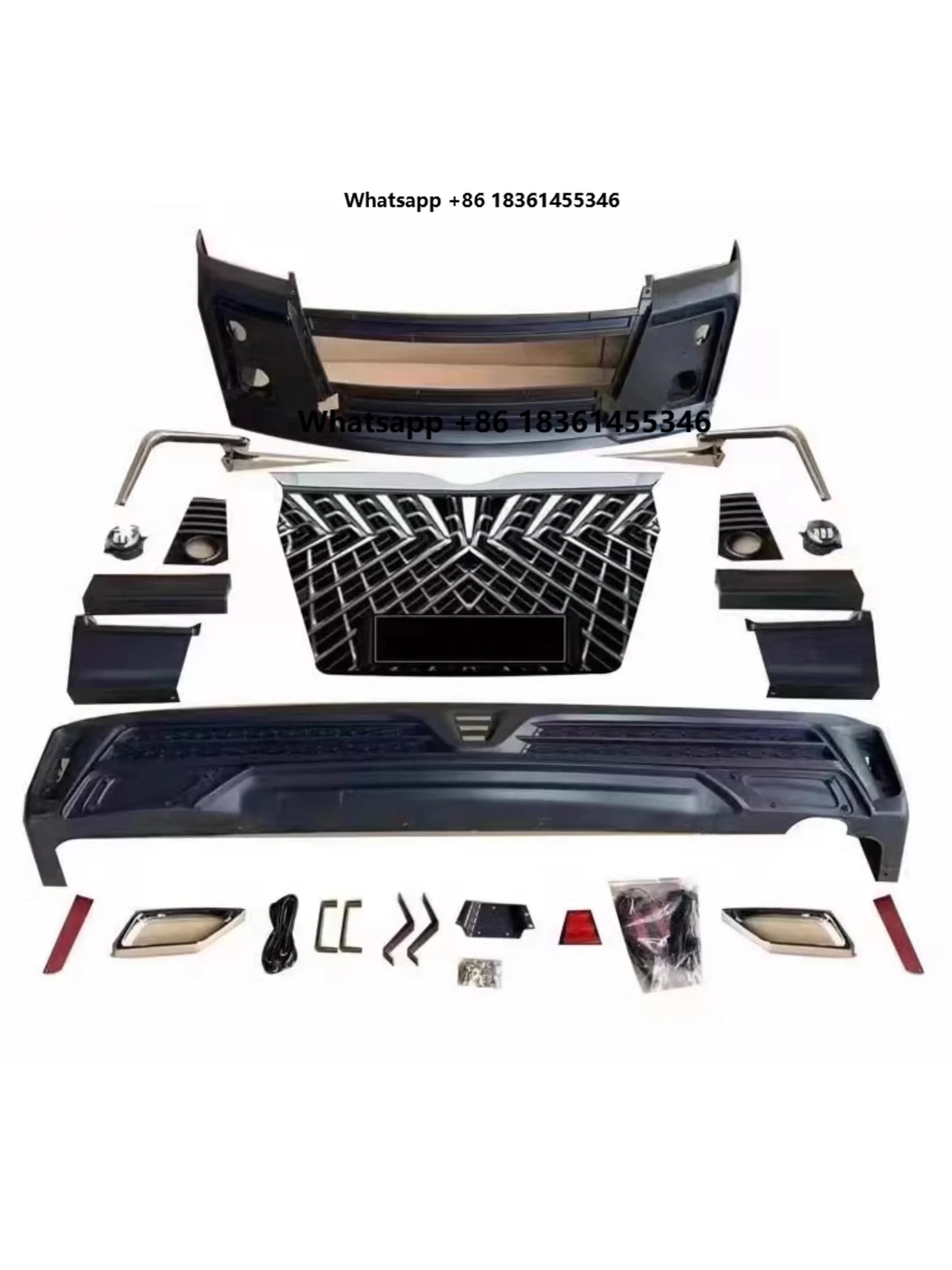 For  Hiace modified New style Auto Surround Front Rear bumper assembly Grill Car Accessories Body kit