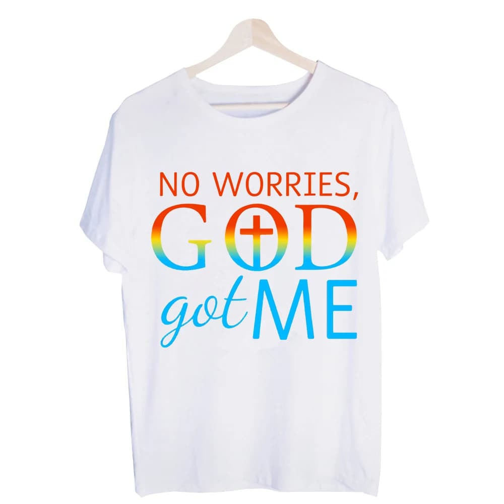 Men's Religious Typography Graphic Tee, Short Sleeve Crew Neck T-Shirt for Casual Daily Wear