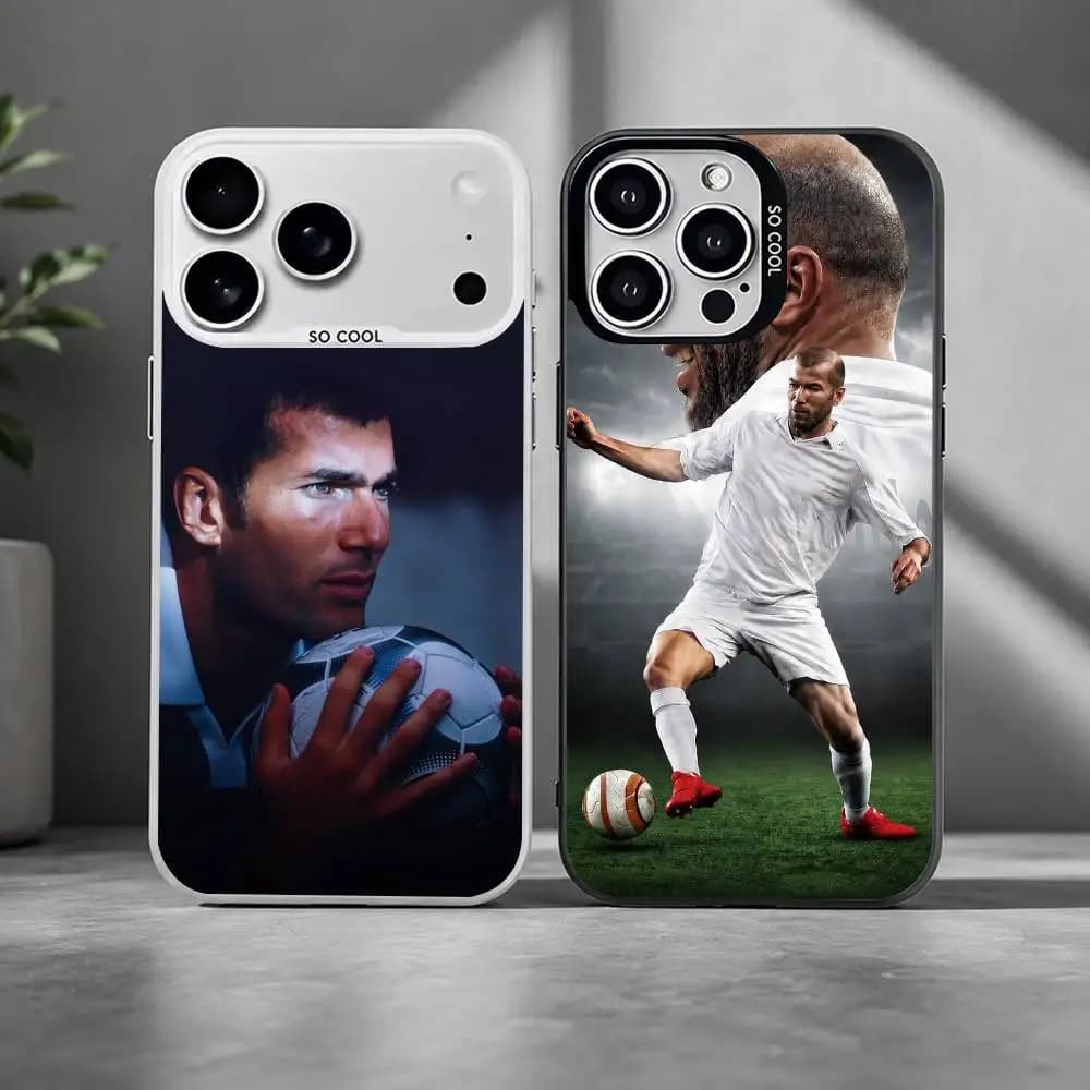 Football Star Z-Zinedines Z-Zidane Phone Case For iPhone 17,16,15,14,13,12Plus Pro Max XS, gloss black  Inside Cover