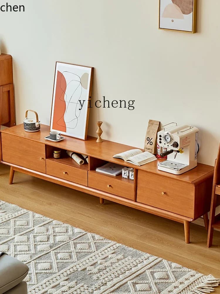 y8- Solid Wood TV Cabinet Household Small Apartment Living Room Bedroom TV Stand