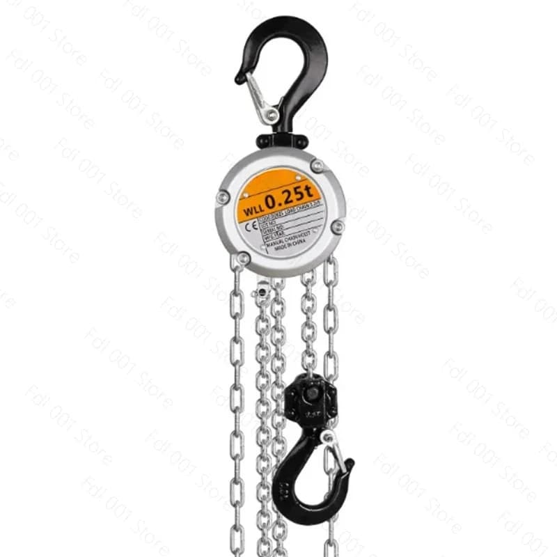 Mini Hand Chain Hoist Hook Mount 0.25/0.5 Ton Capacity 3 Meter Lift Certificate Portable Manual Lever Block Lifting