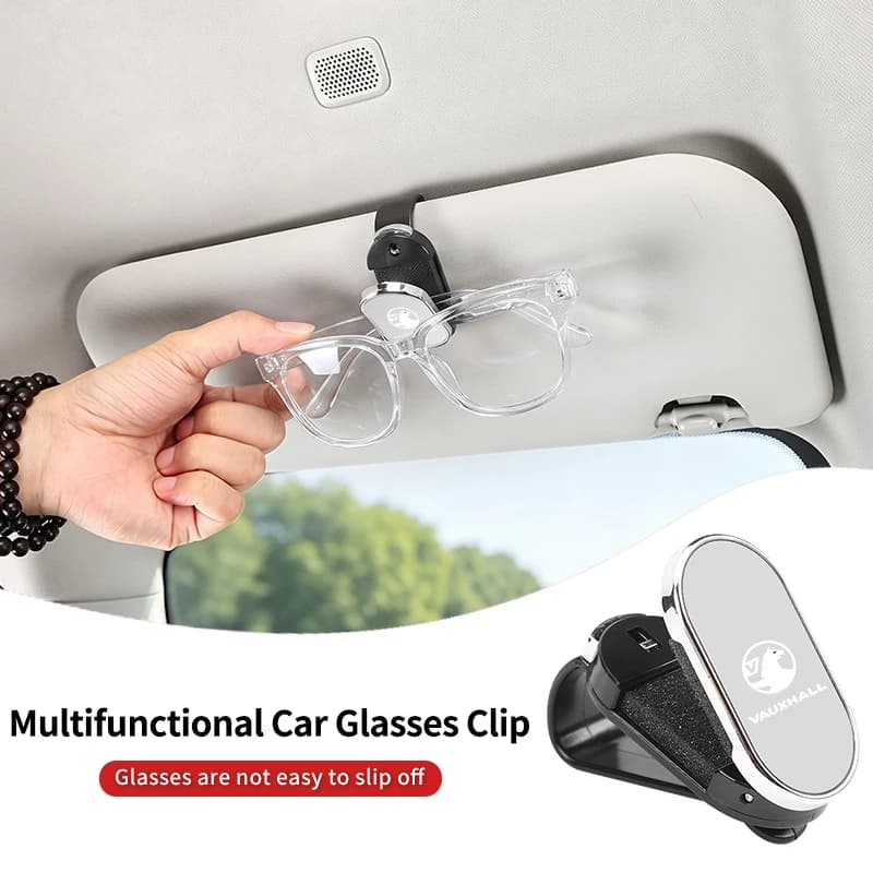 Car Sunglasses Clip Sun Visor ABS Plastic Glasses Holder Auto Accessories For Vauxhall VXR Dokker Lodgy Logan Sandero Duster