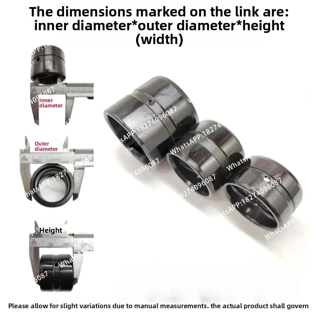 4PCS  Excavator Bushing 25 30 35 40 45 50 Inner Diameter Bucket  Bucket Pin Bushing Steel  Sleeve Straight