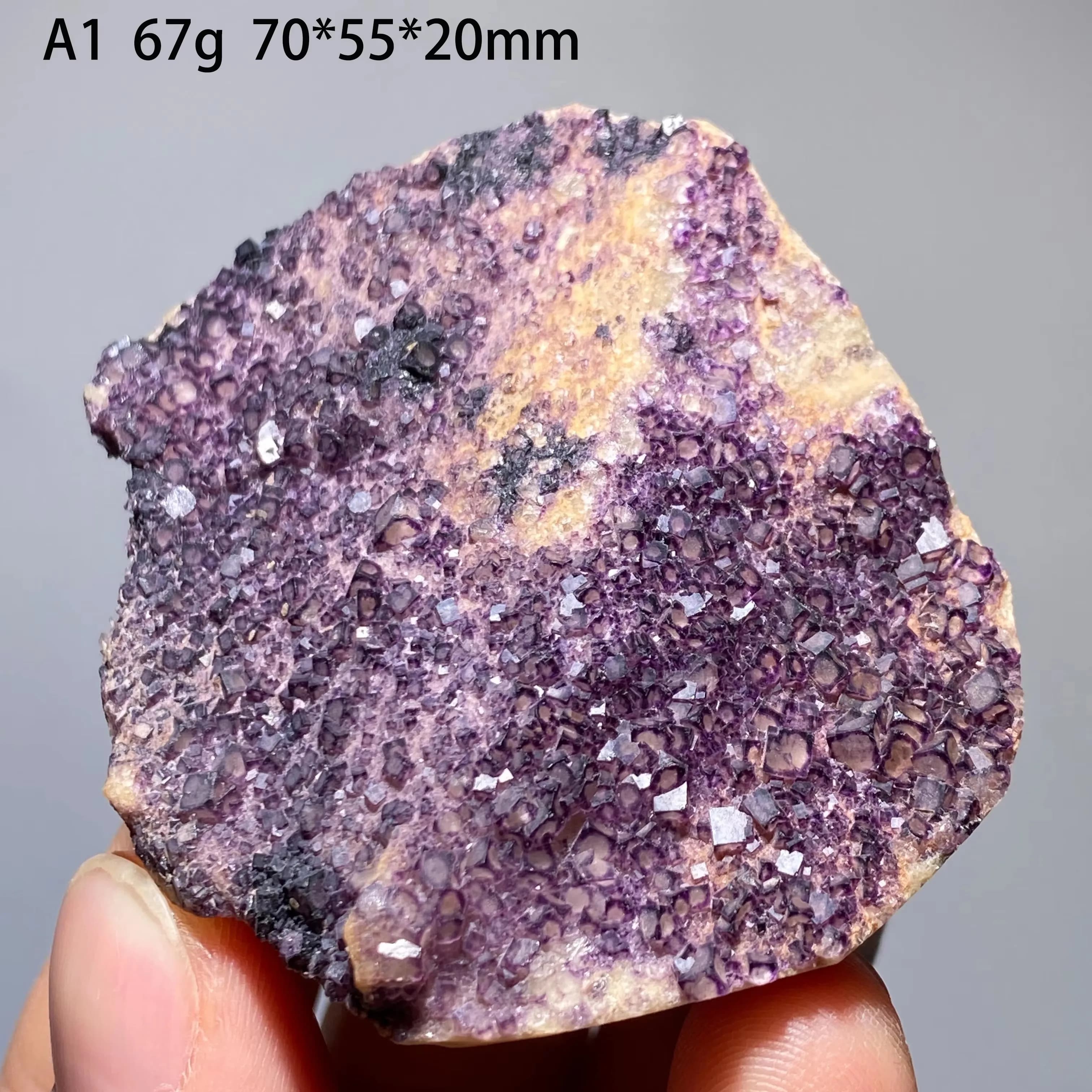 Natural Purple Edge Fluorite Specimen | Healing Crystal, Educational Mineral, Home Decor & Collectible Gift