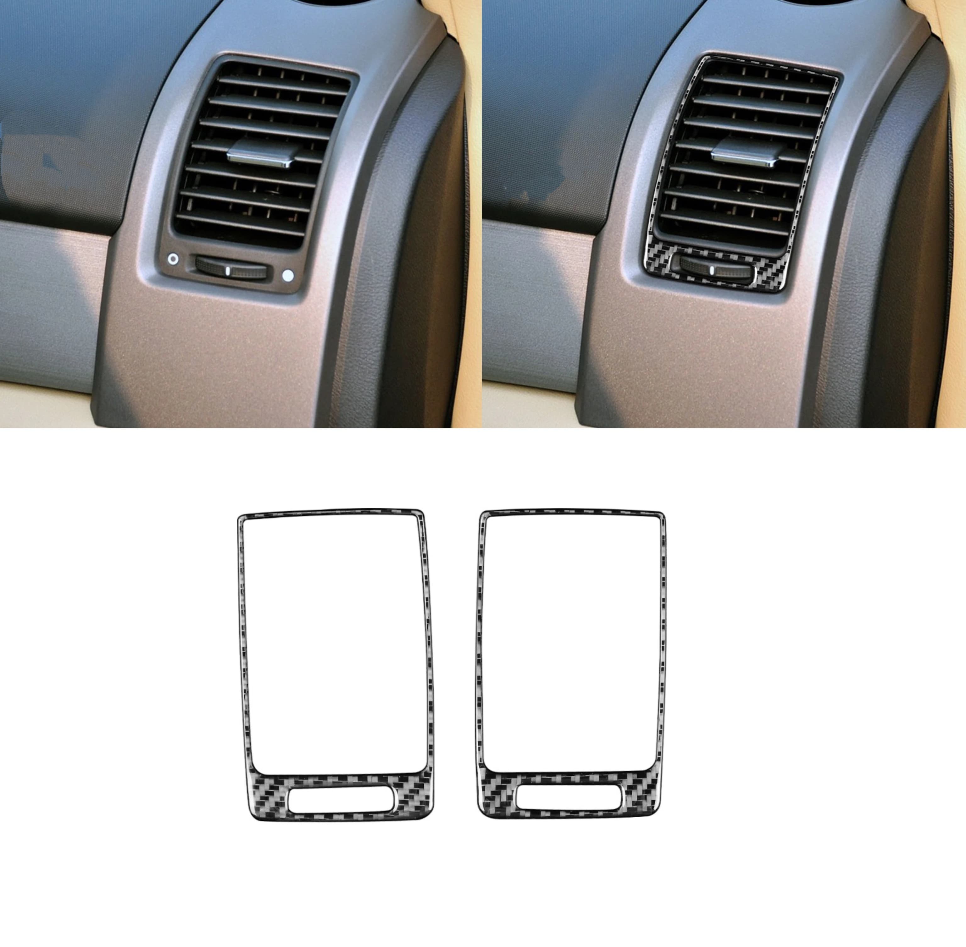 Fit For Honda CRV 2007 2008 2009 2010 2011  Carbon Fiber Car Dashboard Side Air Condition Air Outlet Vent Cover Trim
