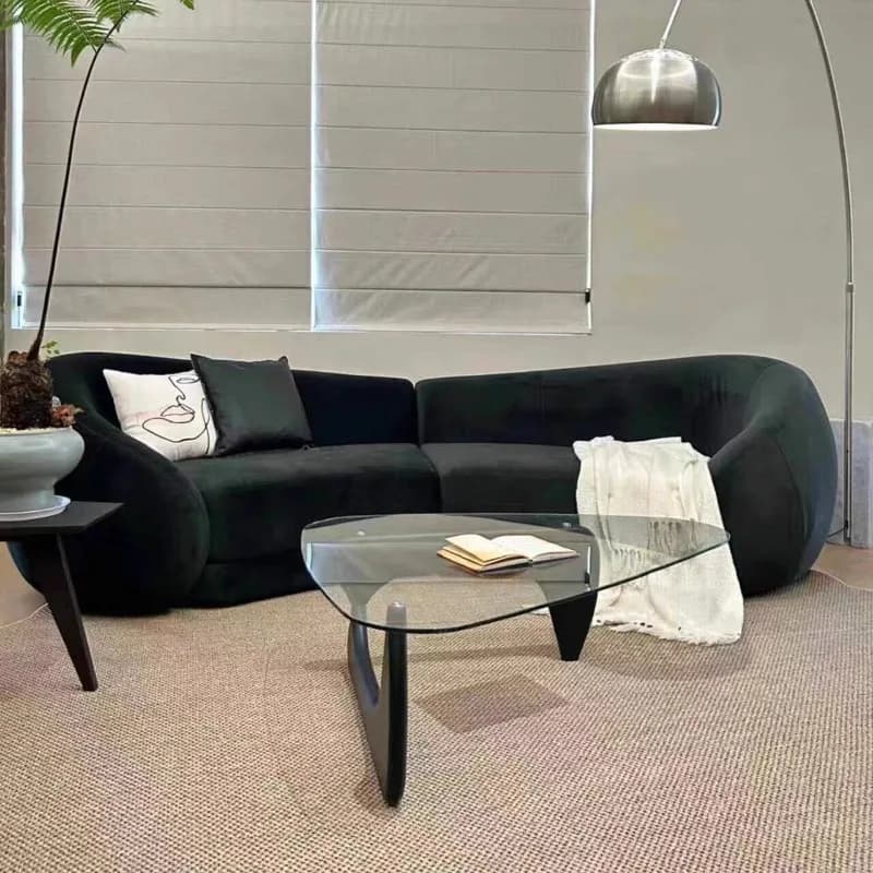 Classic Black Living Room Sofas Oversized Designer Soft Curved Living Room Sofas Lounge Modern Schlafsofa Bett Furniture Home