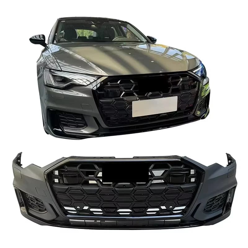 CC Car 2025 Latest Original Style Car Body Kit Upgraded Front Bumper with Grille for A6 S6 C8 2019-2024