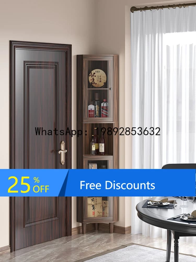 YFY New American Style Corner  Living Room Wall-Mounted Triangle  Simple Bedroom Corner Storage  Dining Room Wine