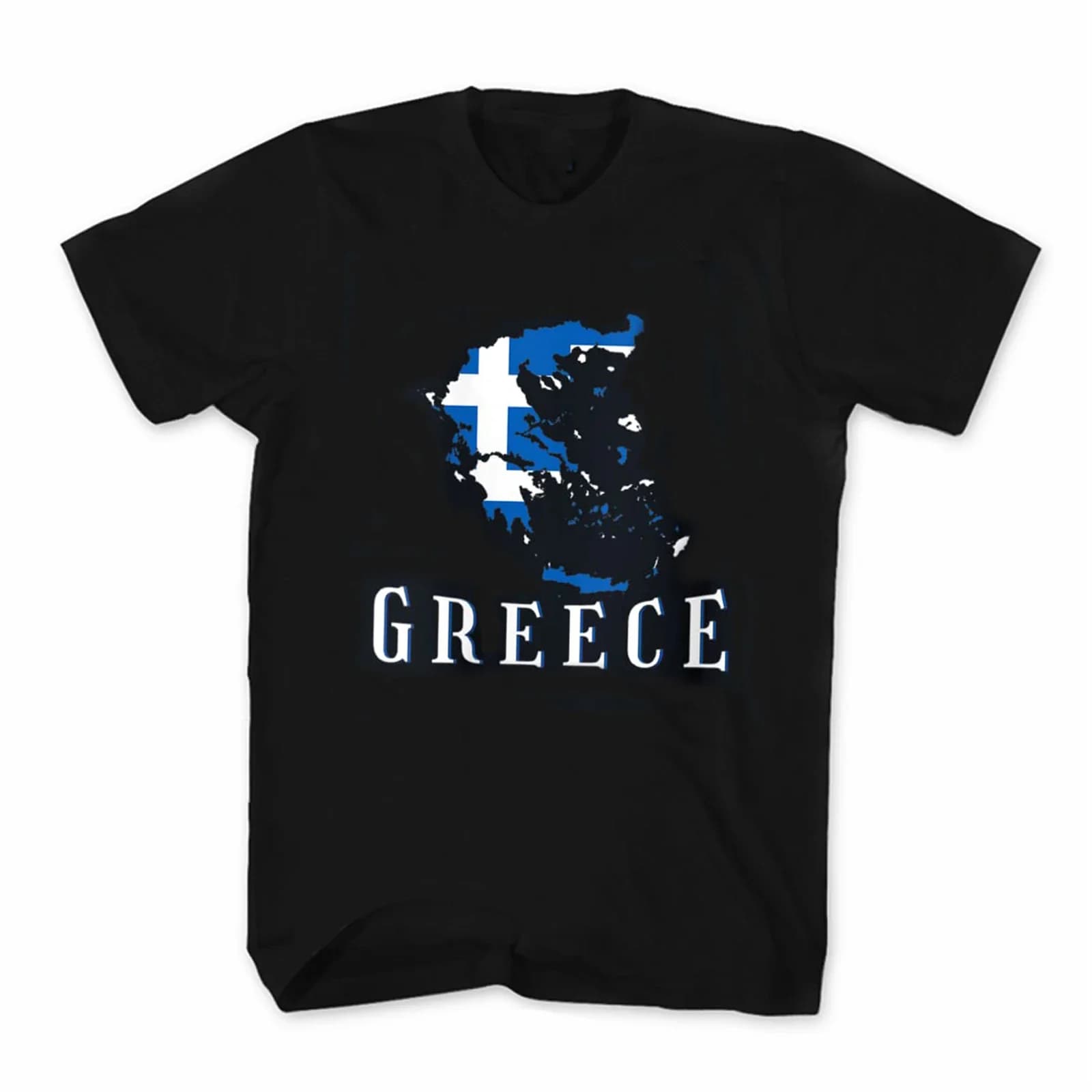Greece Pride Greek Flag Map Gift T Shirt. Short Sleeve 100% Cotton Casual T-shirts Loose Top Size S-3XL