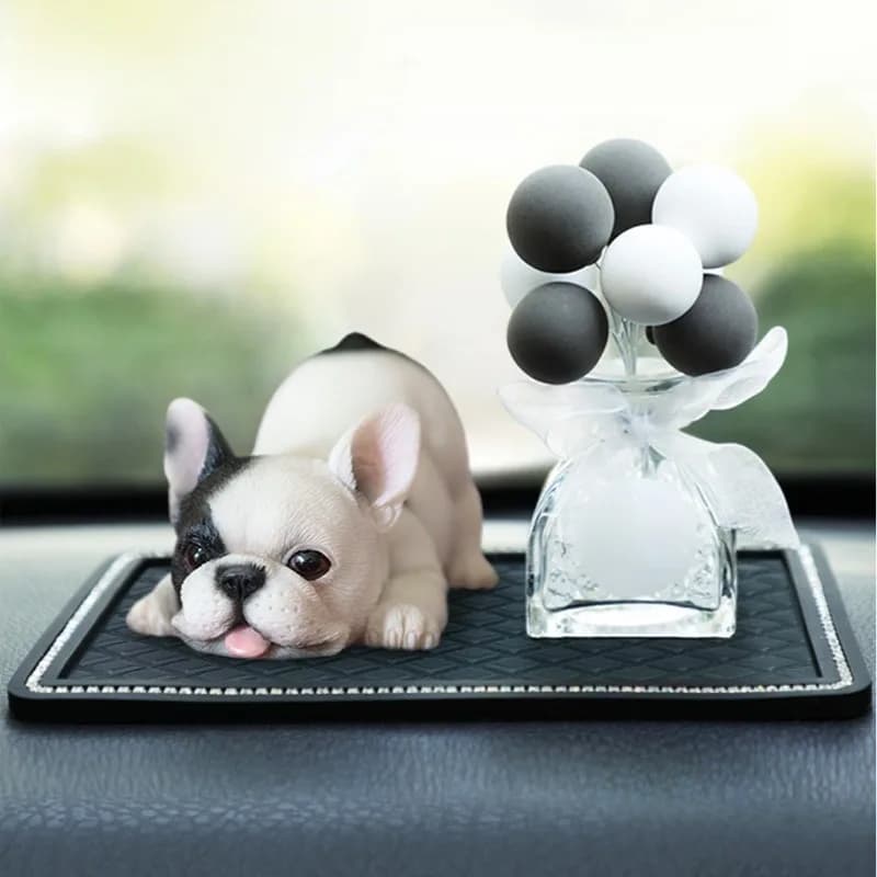 New French Bulldog dog model frolicking small French fight simulation animal French bull car ornament