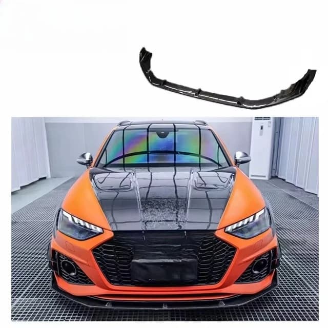 For Audi RS4 B9 Upgrade AE Style Carbon Front Lip Body Kit Carbon Front Lip
