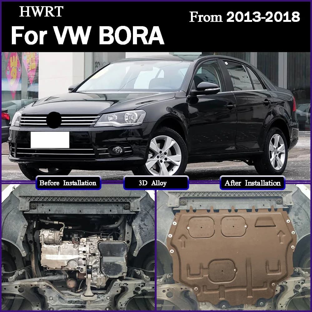 For VW BORA 2013-2018 1.4T 1.6L 1.8L Car Accessories Under Engine Guard Mudguard Board Splash Shield Mud Fender Plate Panel